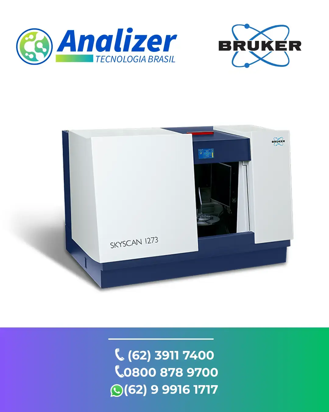 AJUSTE EM MICROSCOPIO 3D DE RAIOS X SKYSCAN 1273 BRUKER BRASIL ...