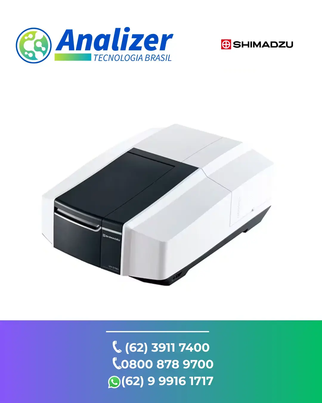 AJUSTE ESPECTROFOTOMETRO UV VIS UV 2600I SHIMADZU BRASIL
