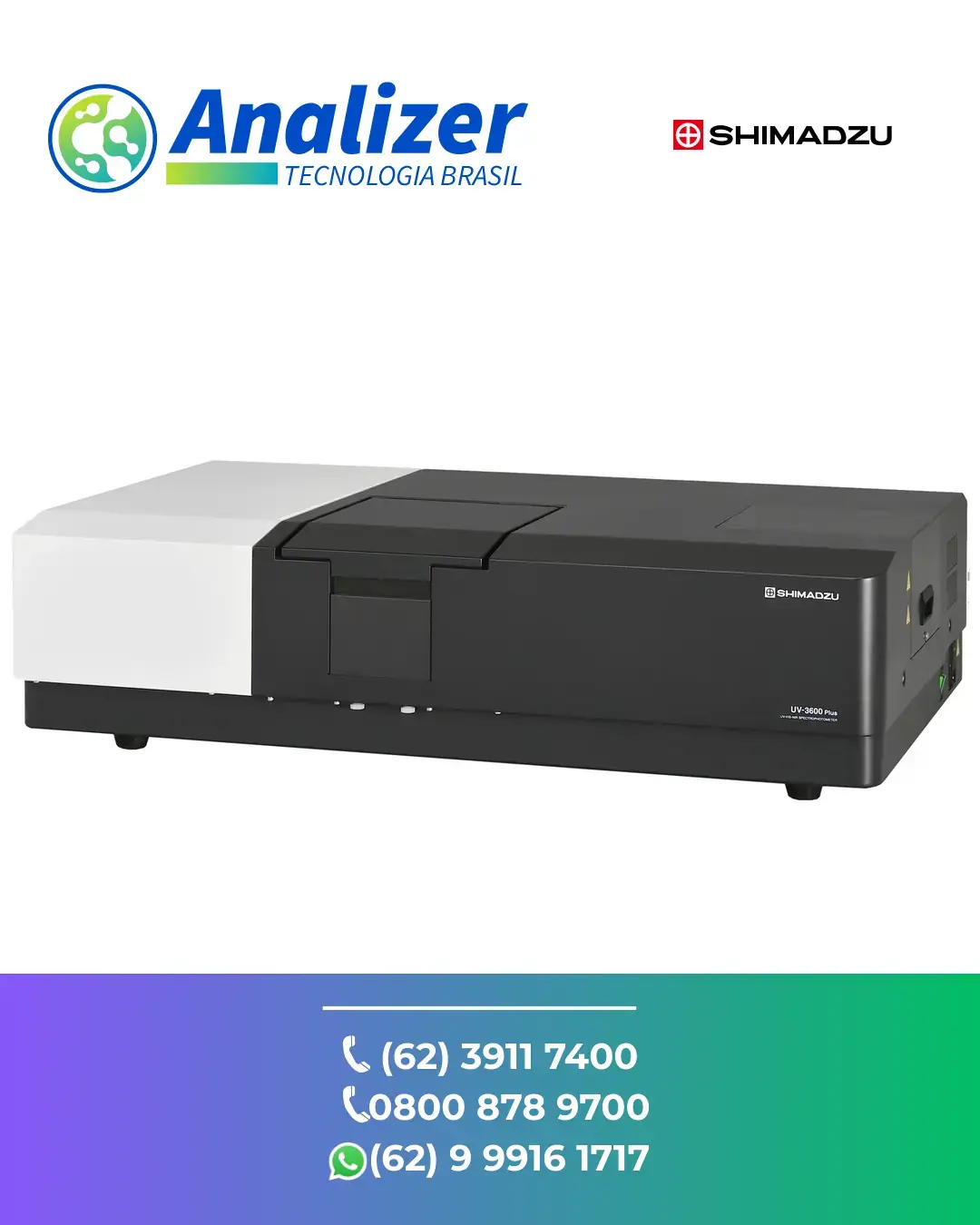 AJUSTE ESPECTROFOTOMETRO UV VIS UV 3600I PLUS SHIMADZU BRASIL