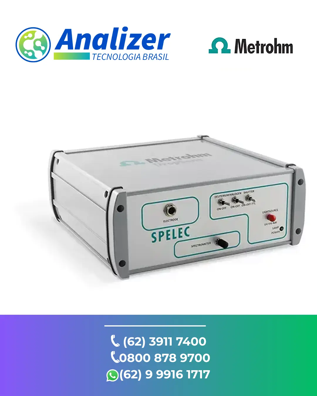 AJUSTE SPELEC VIS VIR INSTRUMENT DRP SPELEC1050 METROHM BRASIL
