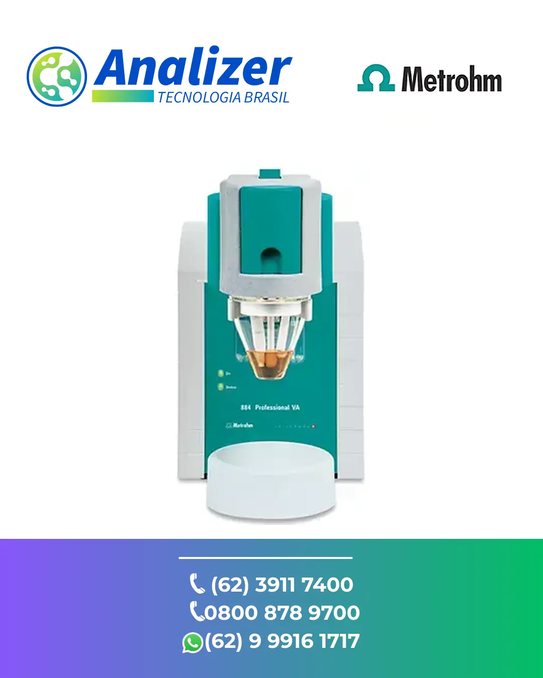 AJUSTE VA PROFISSIONAL 884 METROHM BRASIL