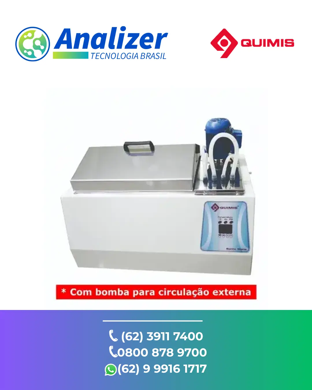 ASSISTÊNCIA BANHO MARIA COM CIRCULACAO EXTERNA Q215S2 BS QUIMIS BRASIL