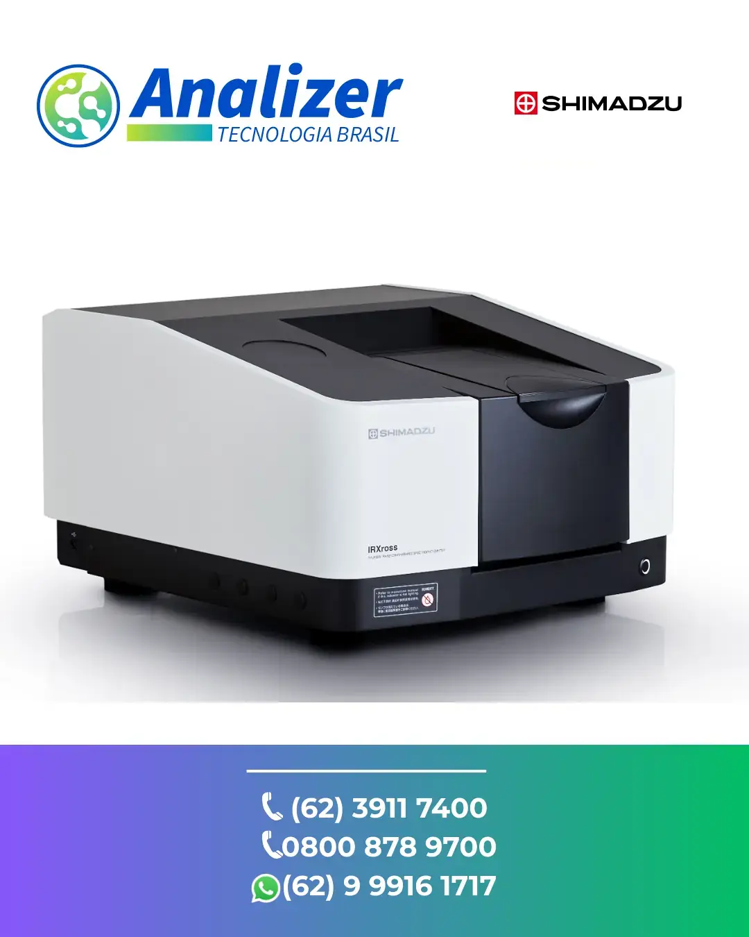ASSISTÊNCIA ESPECTROFOTOMETRO IR IRXROSS SHIMADZU BRASIL