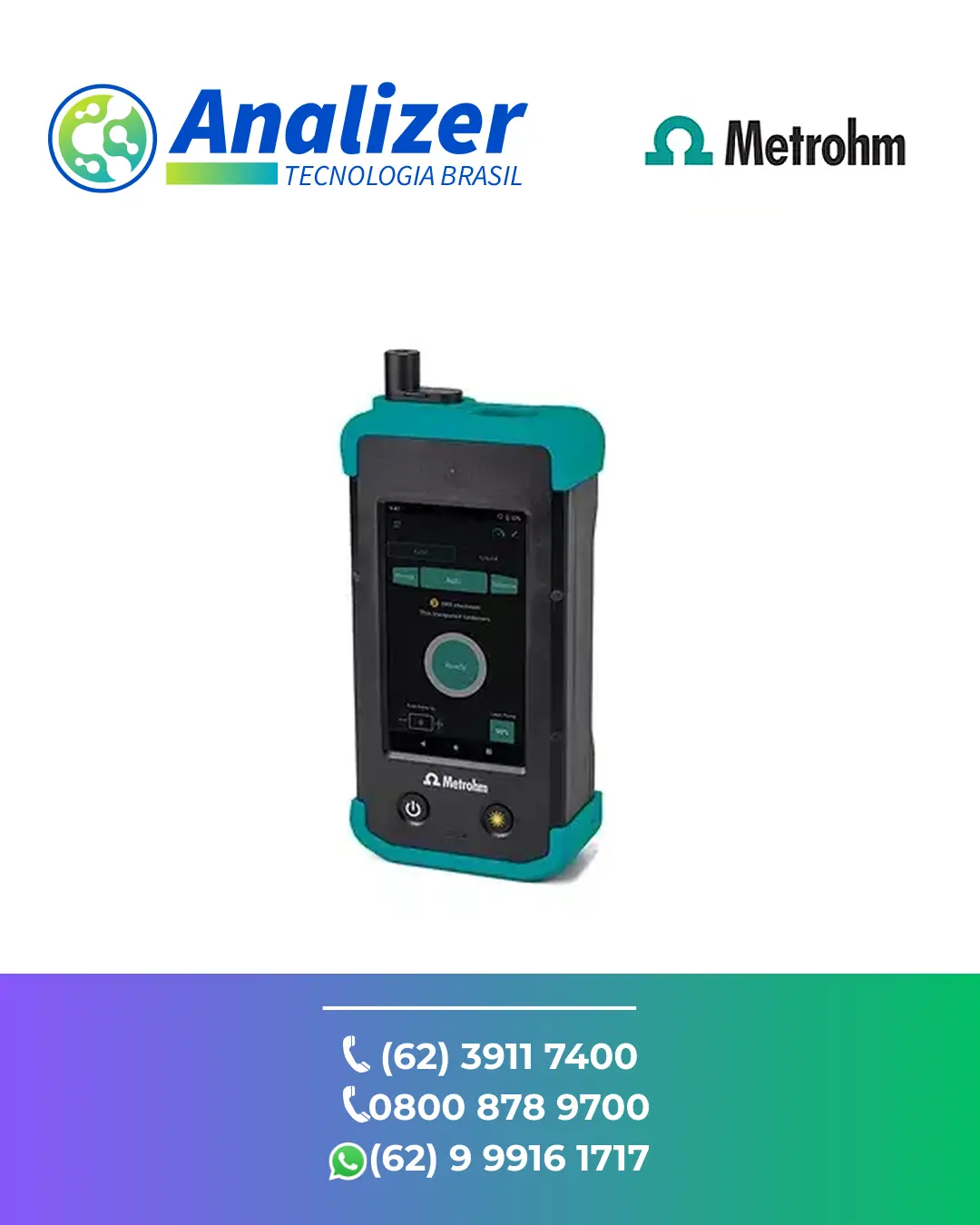 ASSISTÊNCIA ESPECTROSCOPIA HAMAN TACTICID 1064 ST ADVANCED METROHM BRASIL