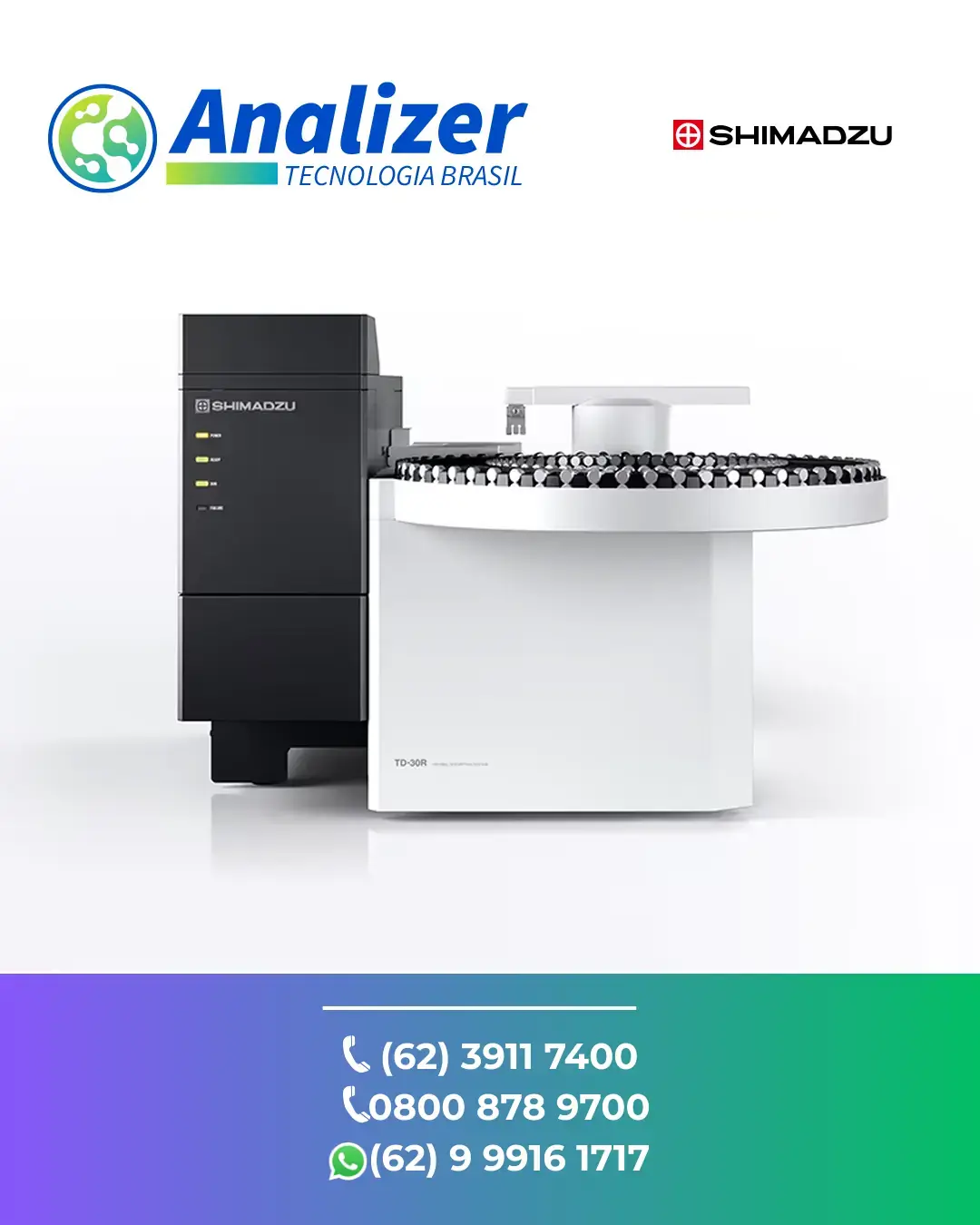 ASSISTÊNCIA SISTEMA DE DESSORCAO TERMICA TD 30 SHIMADZU BRASIL