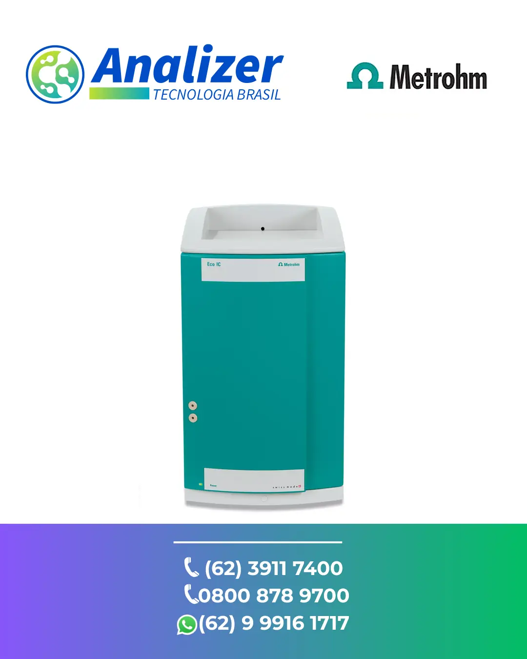 ASSISTÊNCIA TÉCNICA CROMATÓGRAFO ECO IC METROHM BRASIL