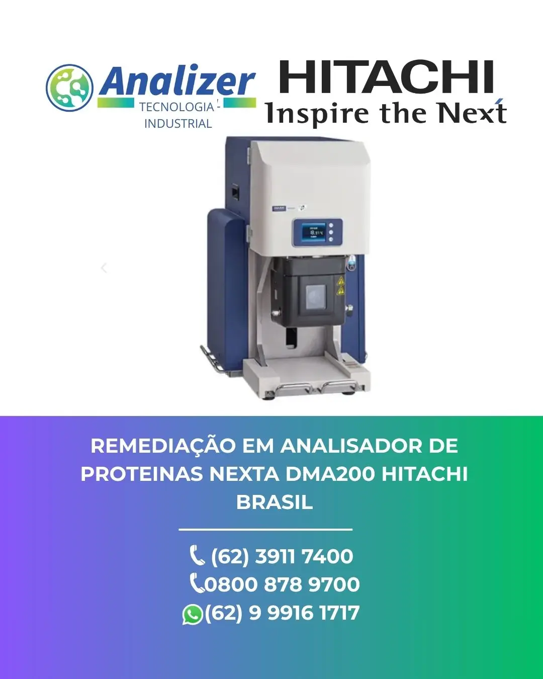 ASSISTÊNCIA TÉCNICA EQUIPAMENTOS ANALISADOR DE PROTEINAS NEXTA DMA200 BRASIL