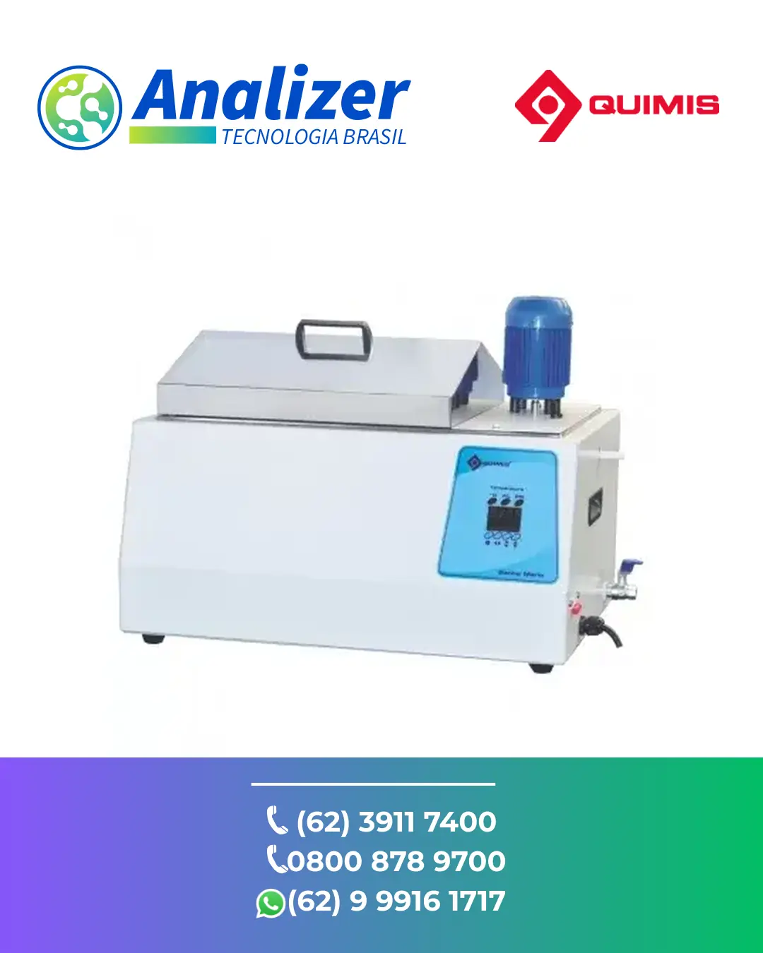 ASSISTÊNCIA TÉCNICA EQUIPAMENTOS BANHO MARIA DIGITAL COM RAMPAS E PATAMARES Q215S2 QUIMIS BRASIL