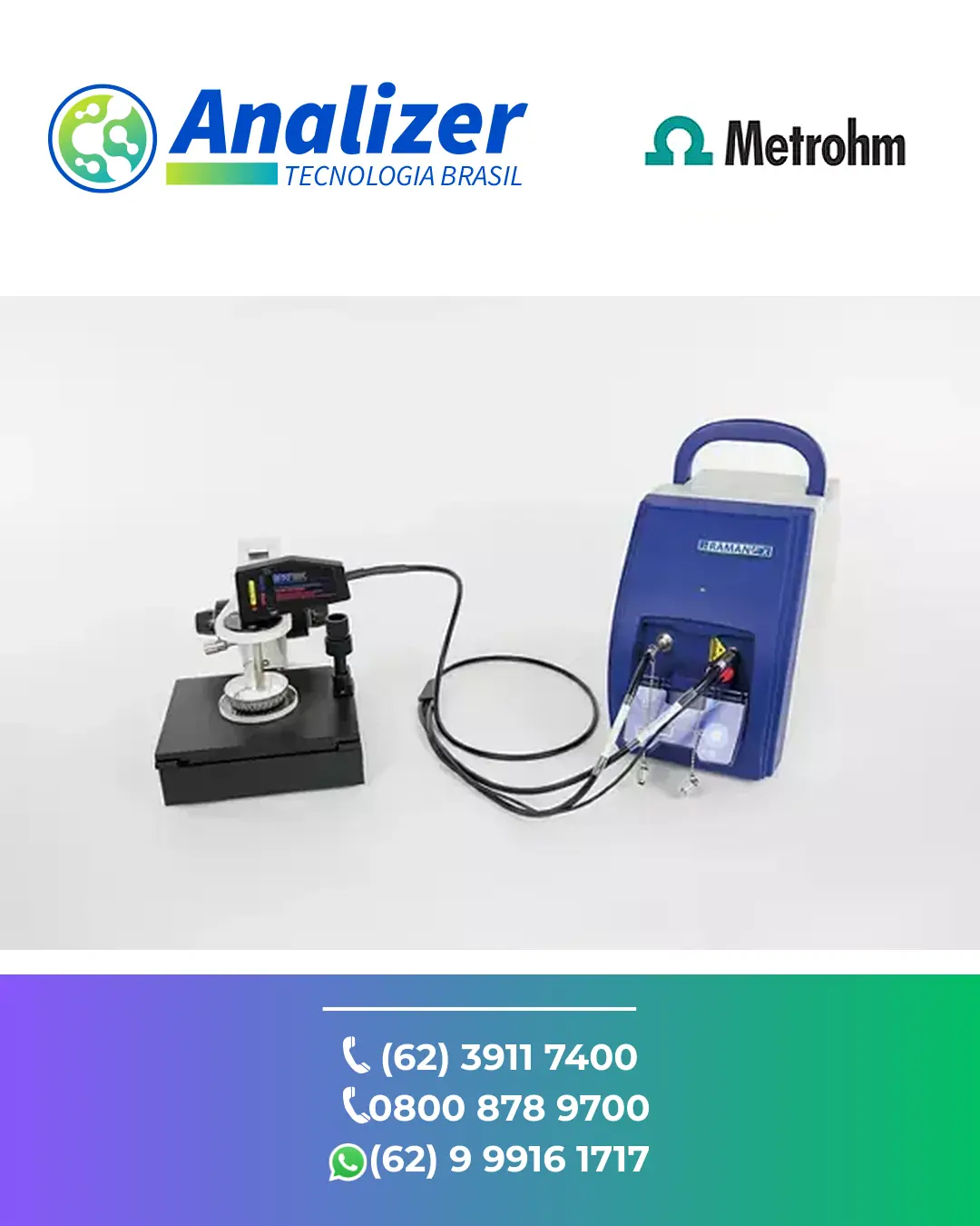 ASSISTÊNCIA TÉCNICA EQUIPAMENTOS ESPECTROMETRO PORTATIL RAMAN I RAMAN EX METROHM BRASIL
