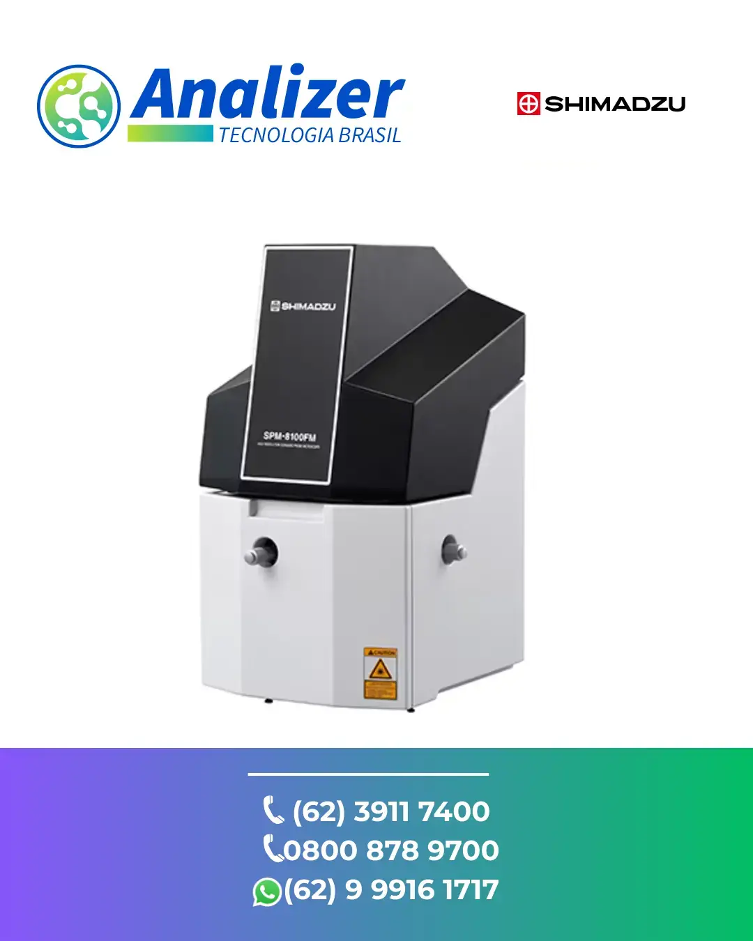 ASSISTÊNCIA TÉCNICA EQUIPAMENTOS MICROSCOPIO DE FORCA ATOMICA SPM 8100FM ALTA RESOLUCAO SHIMADZU BRASIL