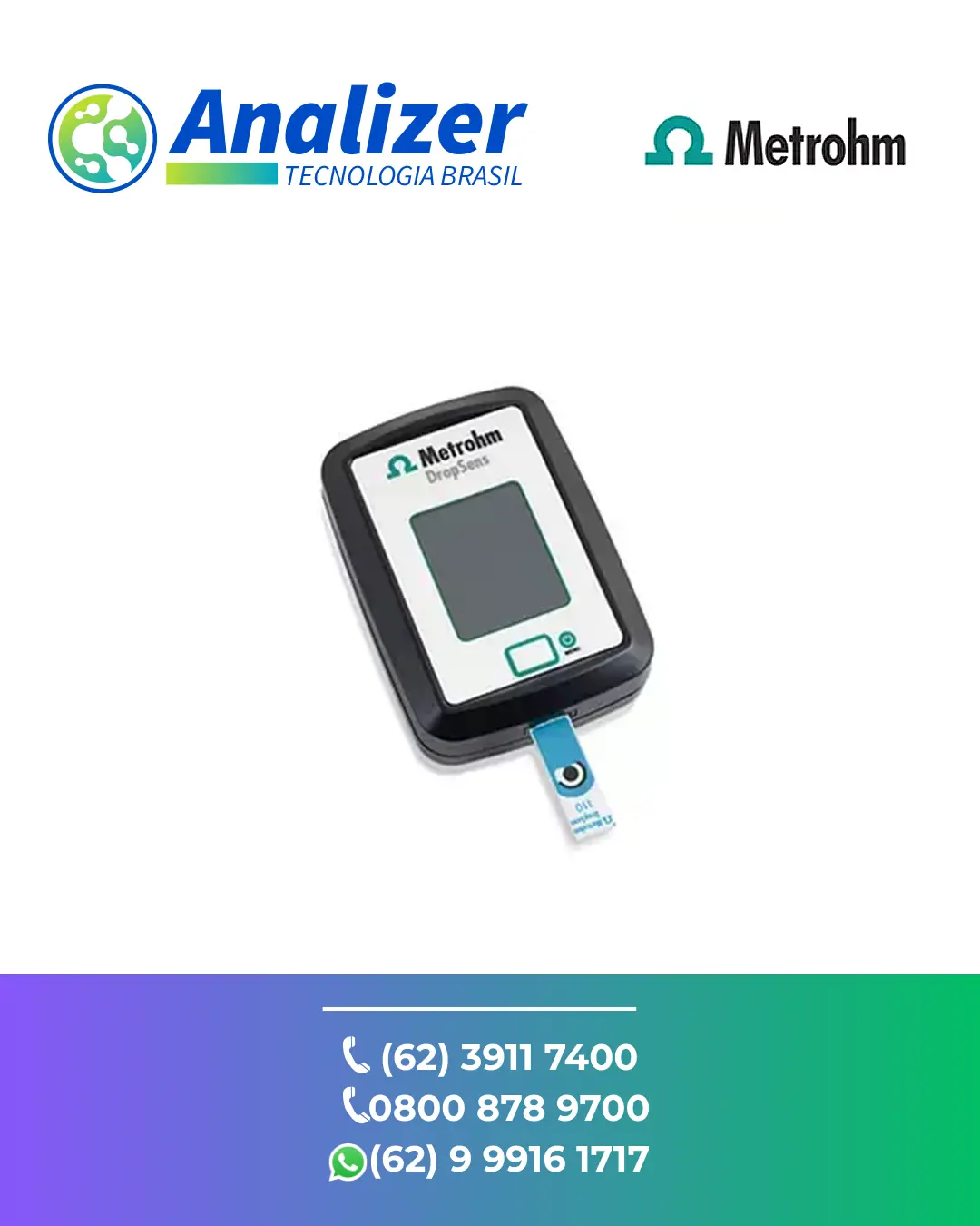 ASSISTÊNCIA TÉCNICA EQUIPAMENTOS POTENCIOSTATO GALVANOSTATOS EIS DRP DROPSTAT METROHM BRASIL