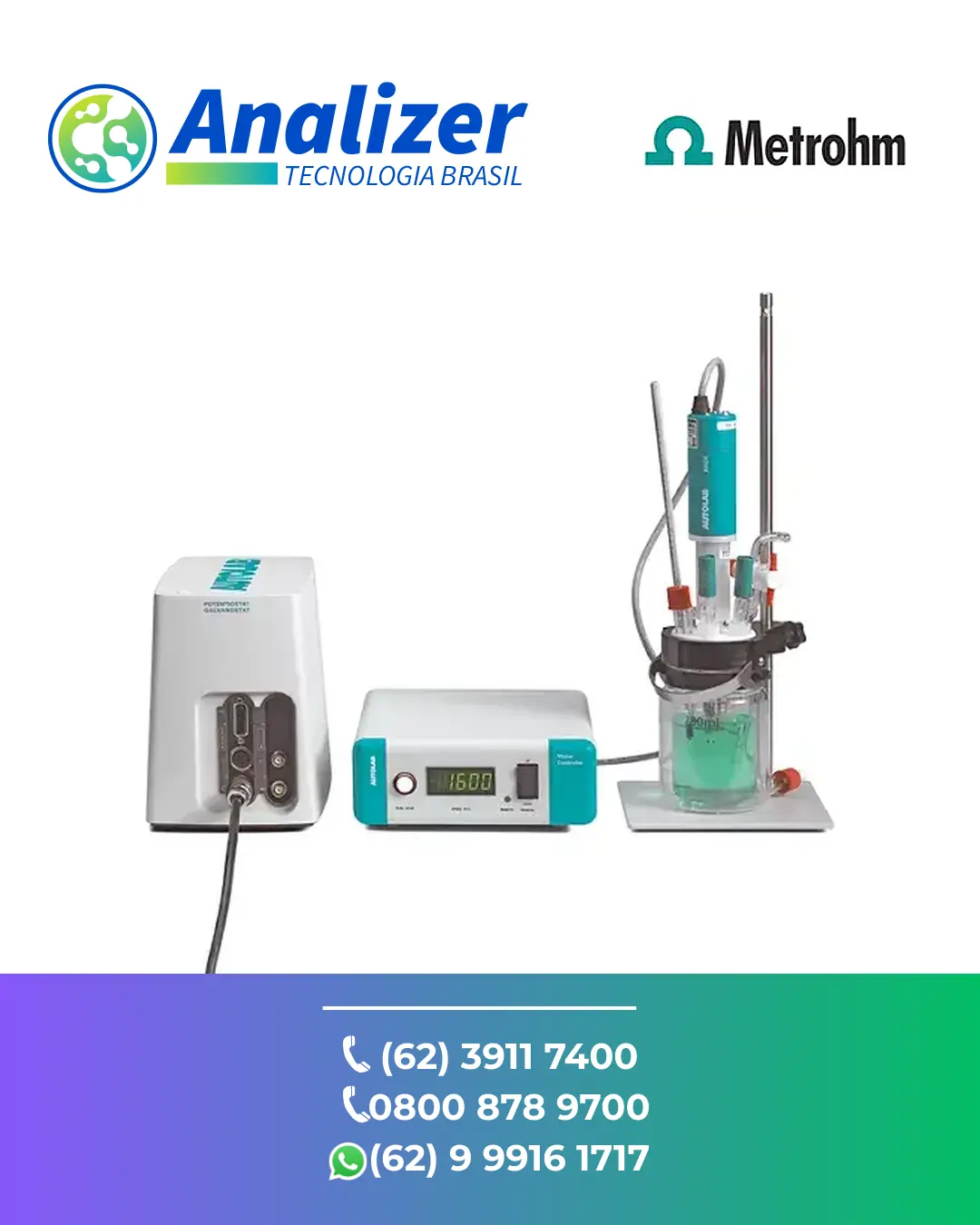 ASSISTÊNCIA TÉCNICA EQUIPAMENTOS POTENCIOSTATO GALVANOSTATO COMPACTO ECAT METROHM BRASIL