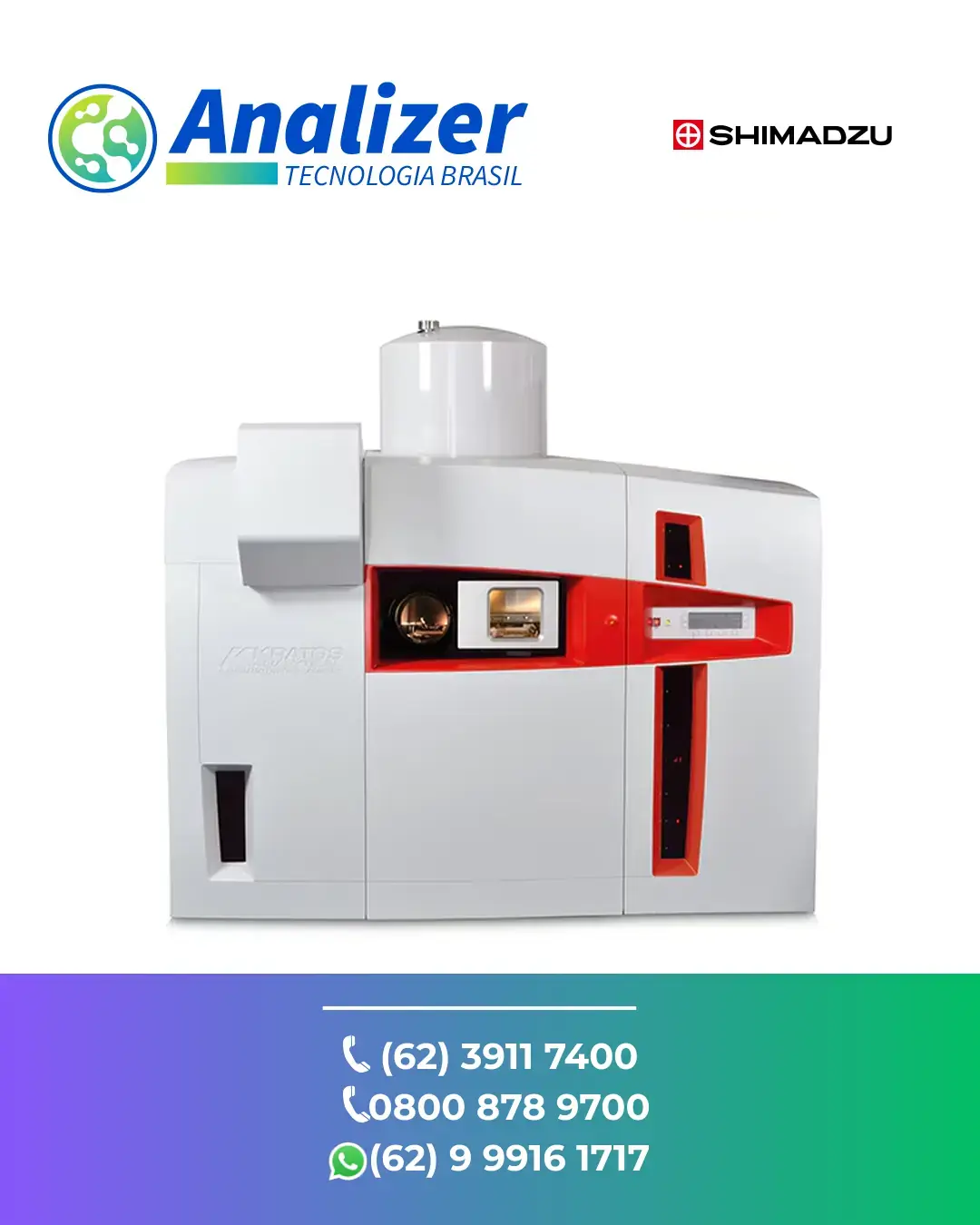 ASSISTÊNCIA TÉCNICA ESPECTROMETRO DE FOTOELETRONS DE RAIOS X KRATOS AXIS NOVA SHIMADZU BRASIL