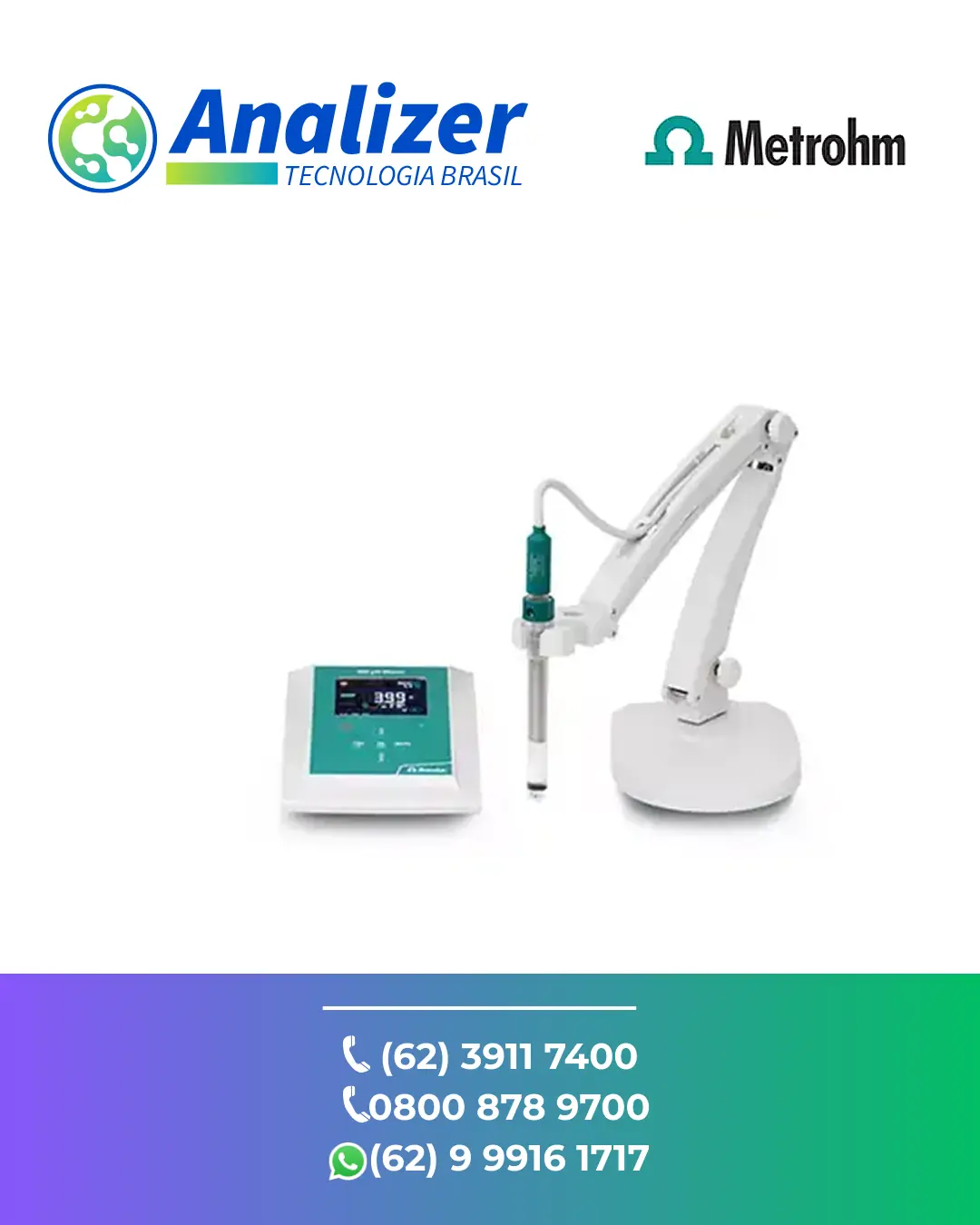 ASSISTÊNCIA TÉCNICA MEDIDOR DE PH 949PH COM ELETRODO METROHM BRASIL