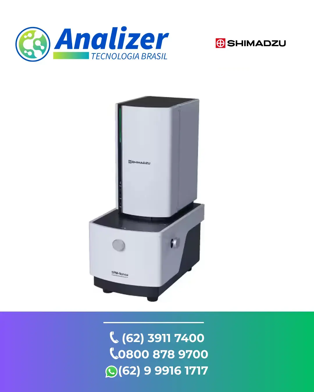 ASSISTÊNCIA TÉCNICA MICROSCOPIO DE FORCA ATOMICA SPM NANOA SHIMADZU BRASIL