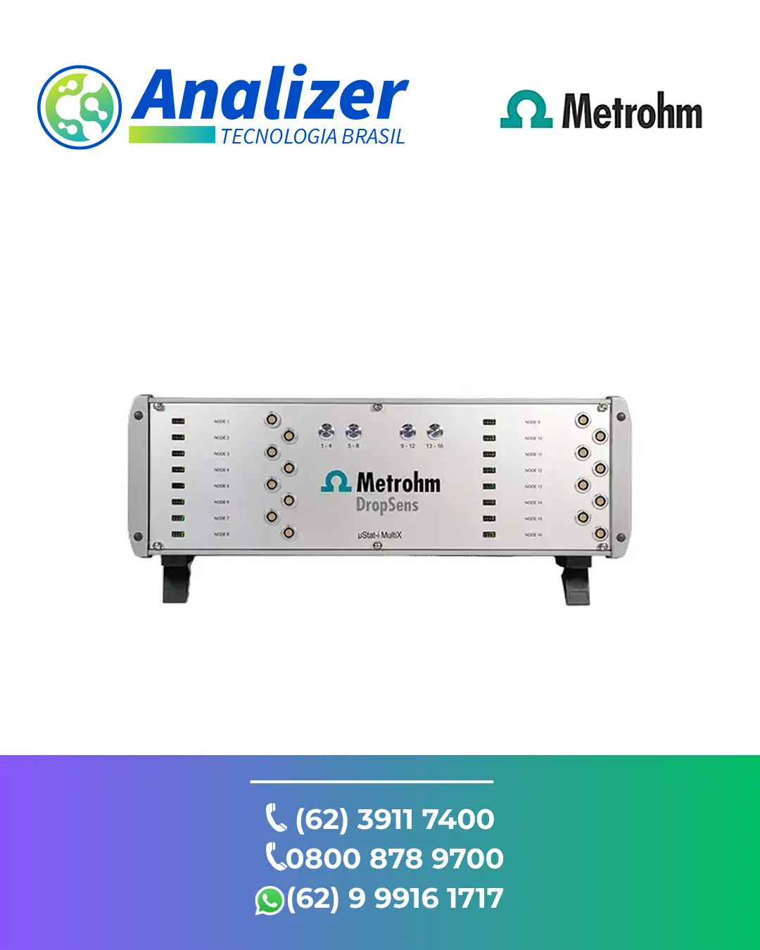 ASSISTÊNCIA TÉCNICA MULTI POTENCIOSTATO GALVANOSTATO DRP STAT I MULTIX METROHM BRASIL