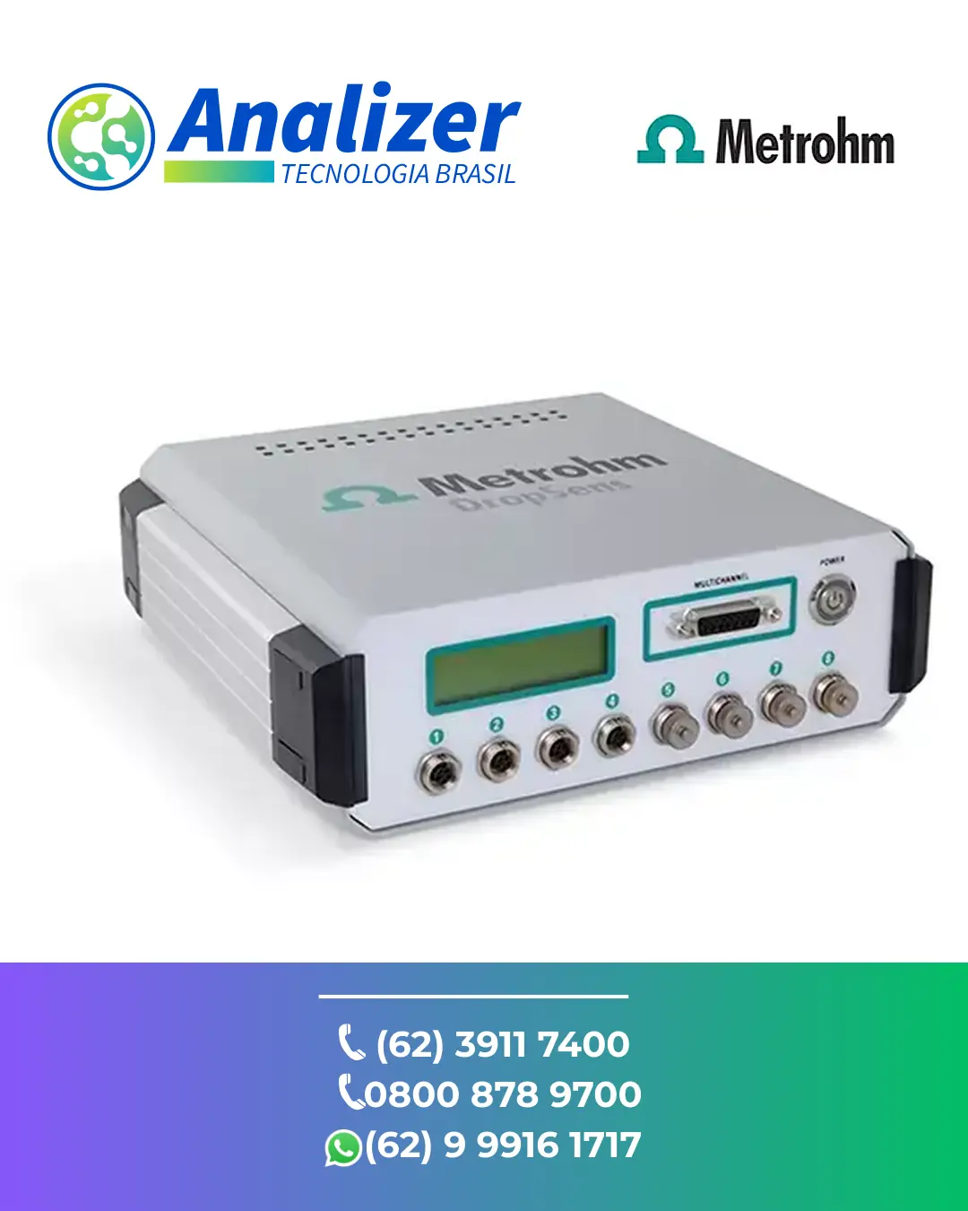 ASSISTÊNCIA TÉCNICA MULTI POTENCIOSTATO GALVANOSTATO DRP STAT4000 METROHM BRASIL