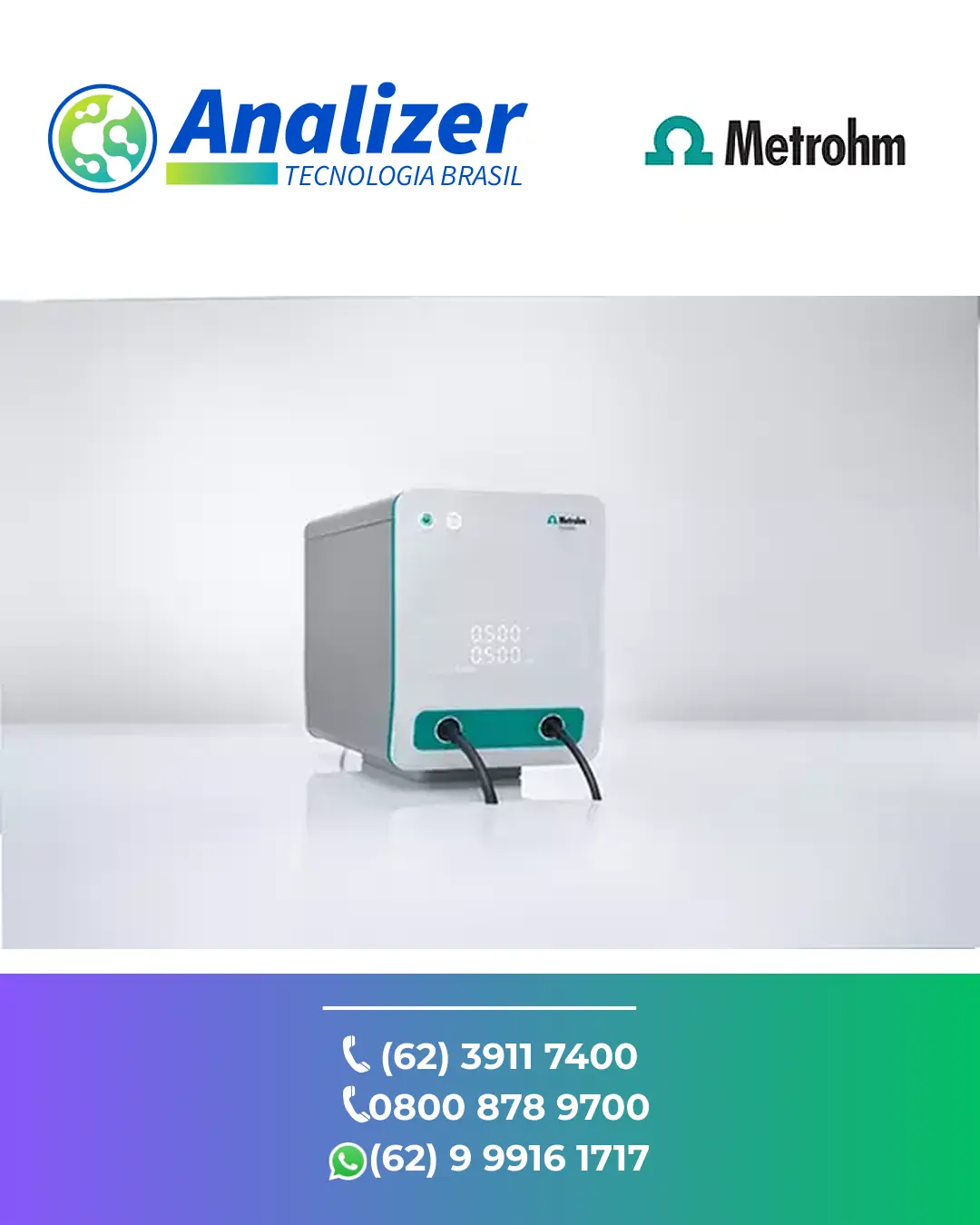 ASSISTÊNCIA TÉCNICA POTENCIOSTATO GALVANOSTATO VIONIC METROHM BRASIL