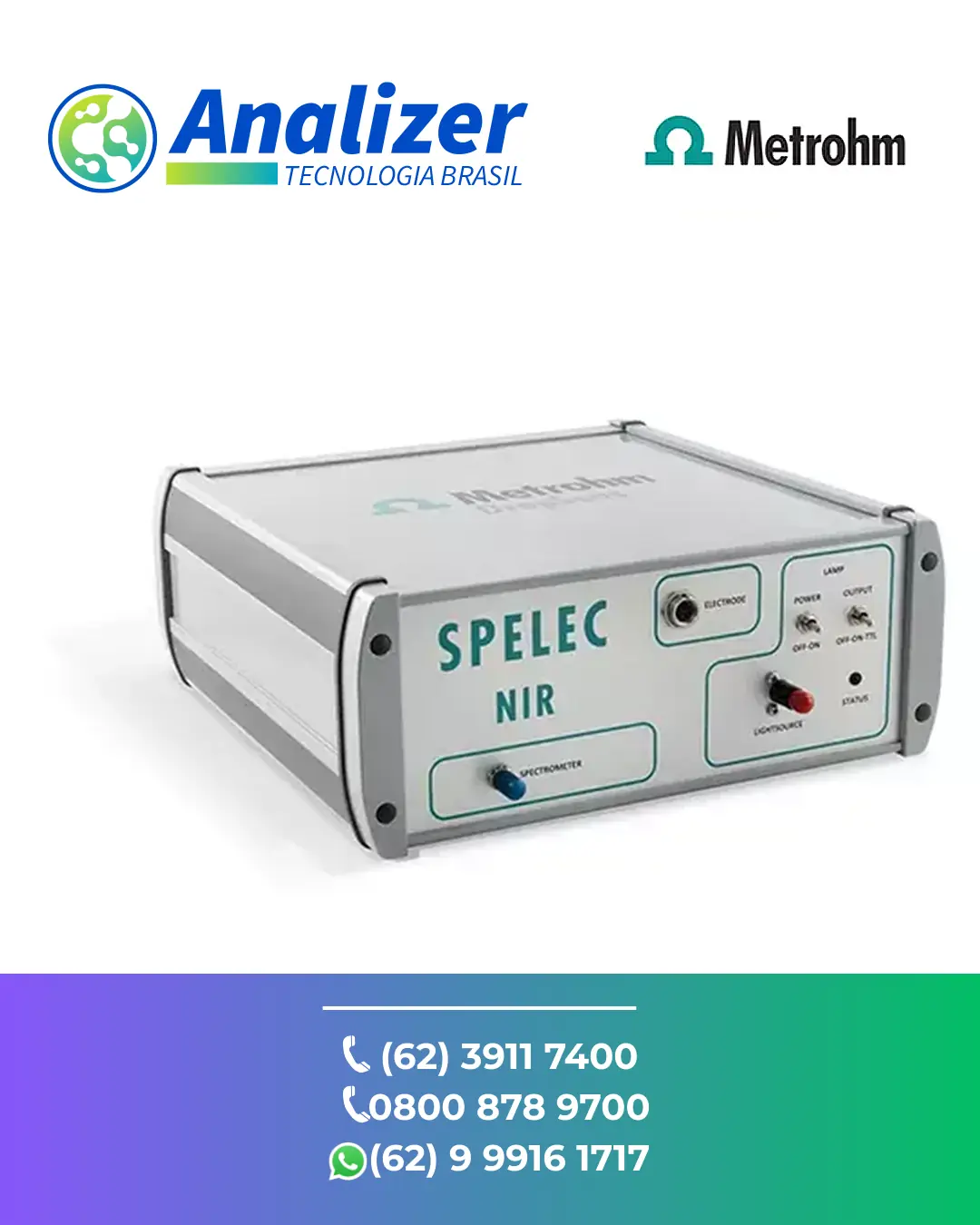 ASSISTÊNCIA TÉCNICA SPELEC NIR INSTRUMENT DRP SPELEC NIR METROHM BRASIL