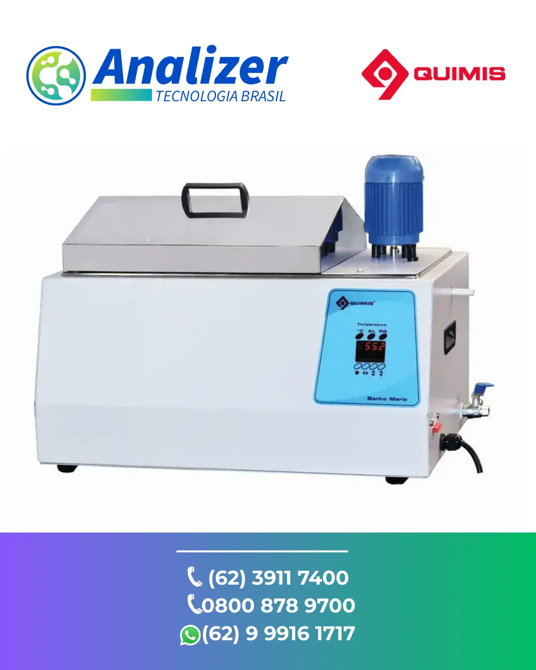 CONSERTO BANHO MARIA COM CIRCULACAO INTERNA Q215M QUIMIS BRASIL