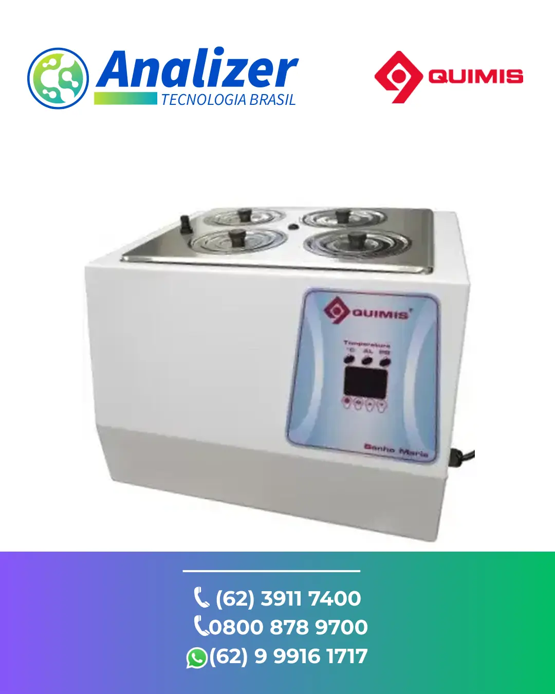 CONSERTO BANHO MARIA DE BOCAS Q334M QUIMIS BRASIL