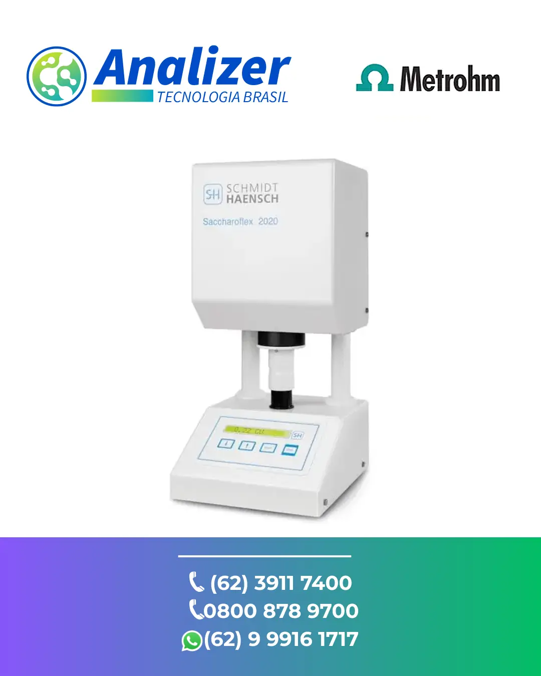 CONSERTO COLORÍMETRO SACCHAROFLEX2020 SCHMIDT+HAENSCH BRASIL
