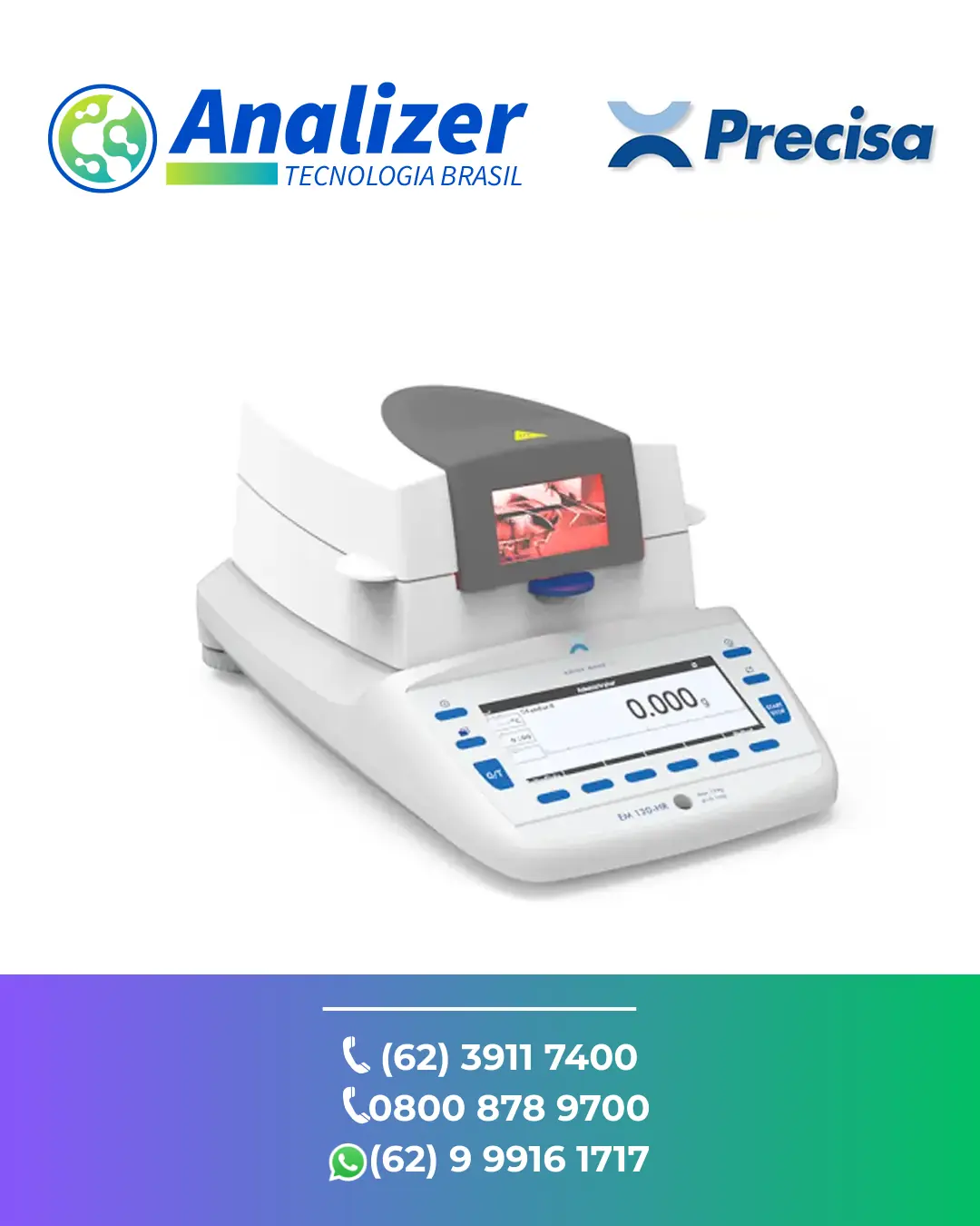 CONSERTO EM ANALISADOR DE UMIDADE SERIES 365 PRECISA BRASIL