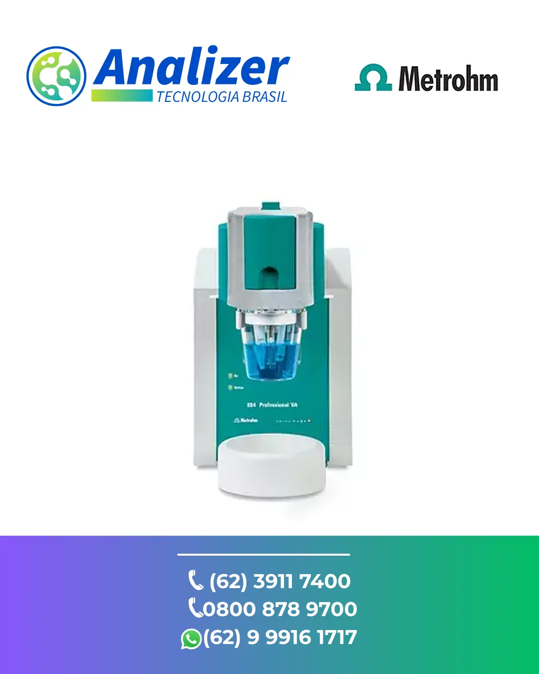 CONSERTO EM ANALISADOR VOLUMETRICO 844 PROFESSIONAL MANUAL METROHM BRASIL