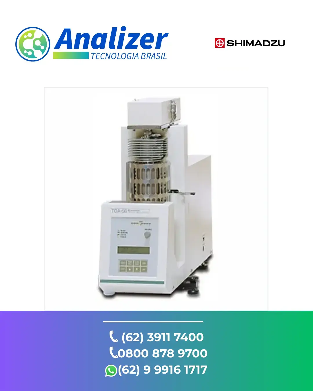CONSERTO EM ANALIZADOR TERMOGRAVIMETRICO TGA 50 SHIMADZU BRASIL