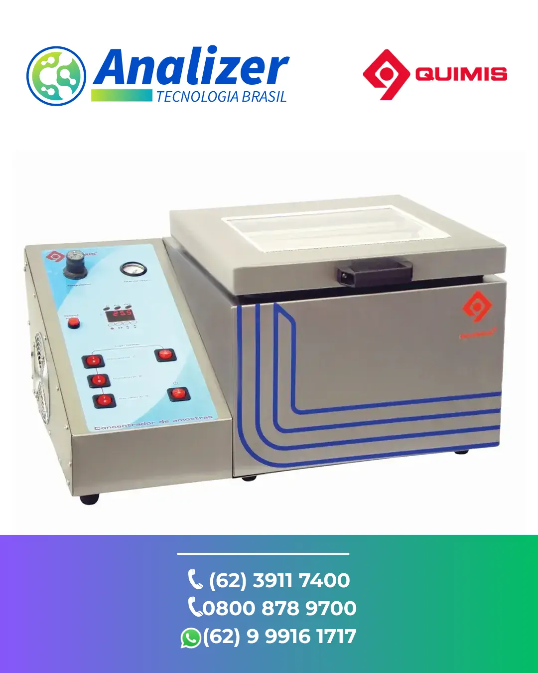 CONSERTO EM CONCENTRADOR DE AMOSTRAS Q212C QUIMIS BRASIL