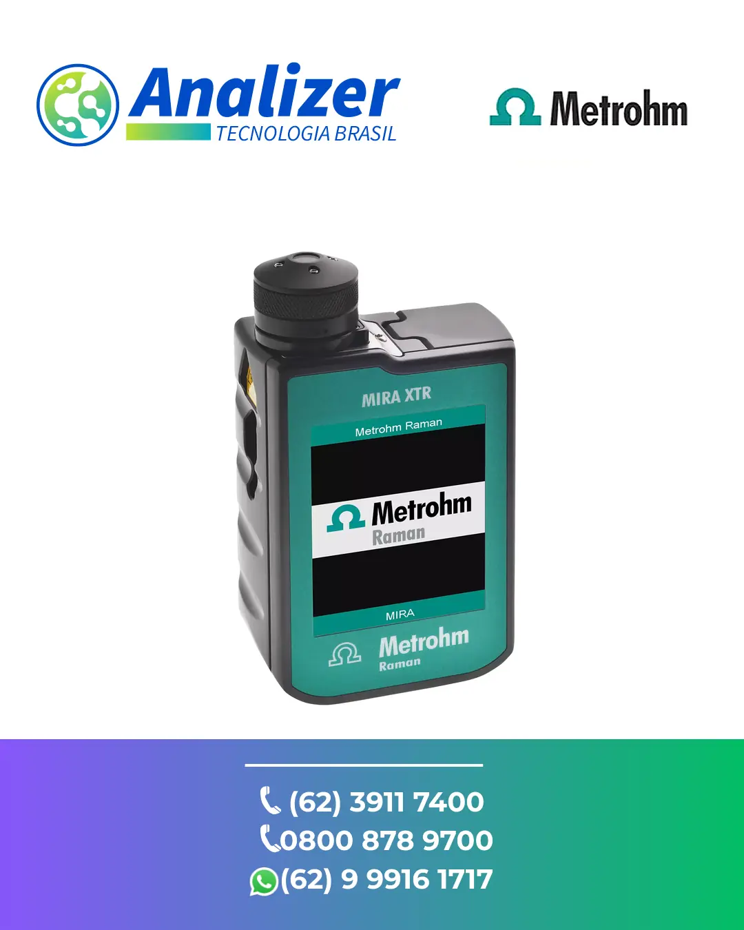 CONSERTO EM ESPECTROSCOPIA RAMAN MIRA XTR BASIC METROHM BRASIL