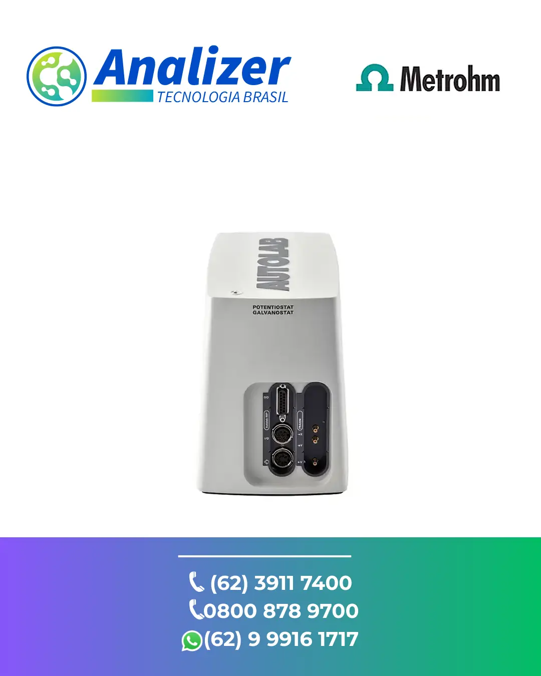 CONSERTO EM POTENCIOSTATO GALVANOSTATO COMPACTO AUTOLAB IMP METROHM BRASIL