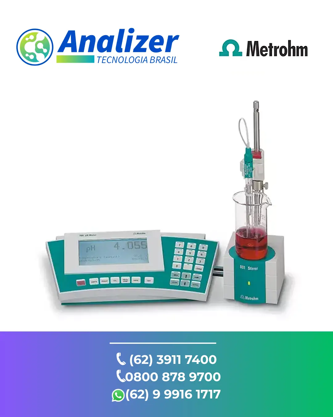 CONSERTO MEDIDOR DE PH 780 METROHM BRASIL