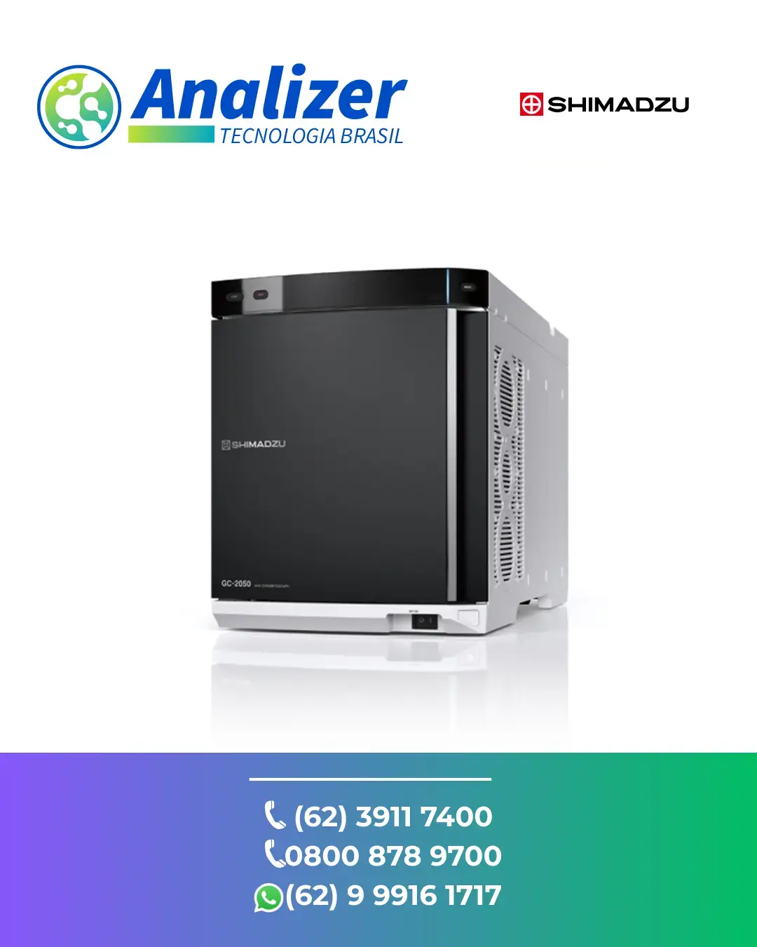 CORREÇÃO CROMATOGRAFO DE GASES BREVIS GC 2050 SHIMADZU BRASIL