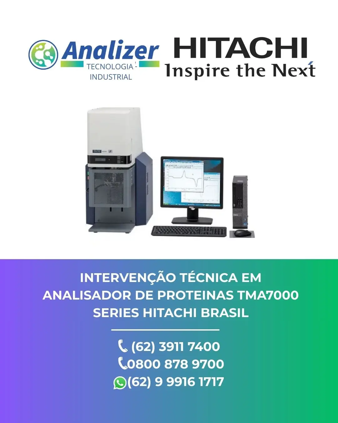 INTERVENÇÃO ANALISADOR DE PROTEINAS TMA7000 SERIES BRASIL