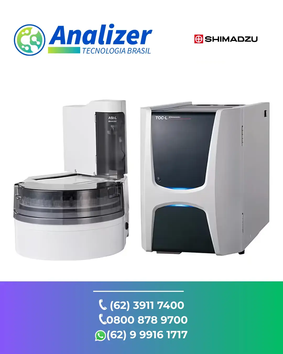 MANUTENÇÃO ANALISADOR DE CARBONO ORGANICO TOTAL TOC L SHIMADZU BRASIL