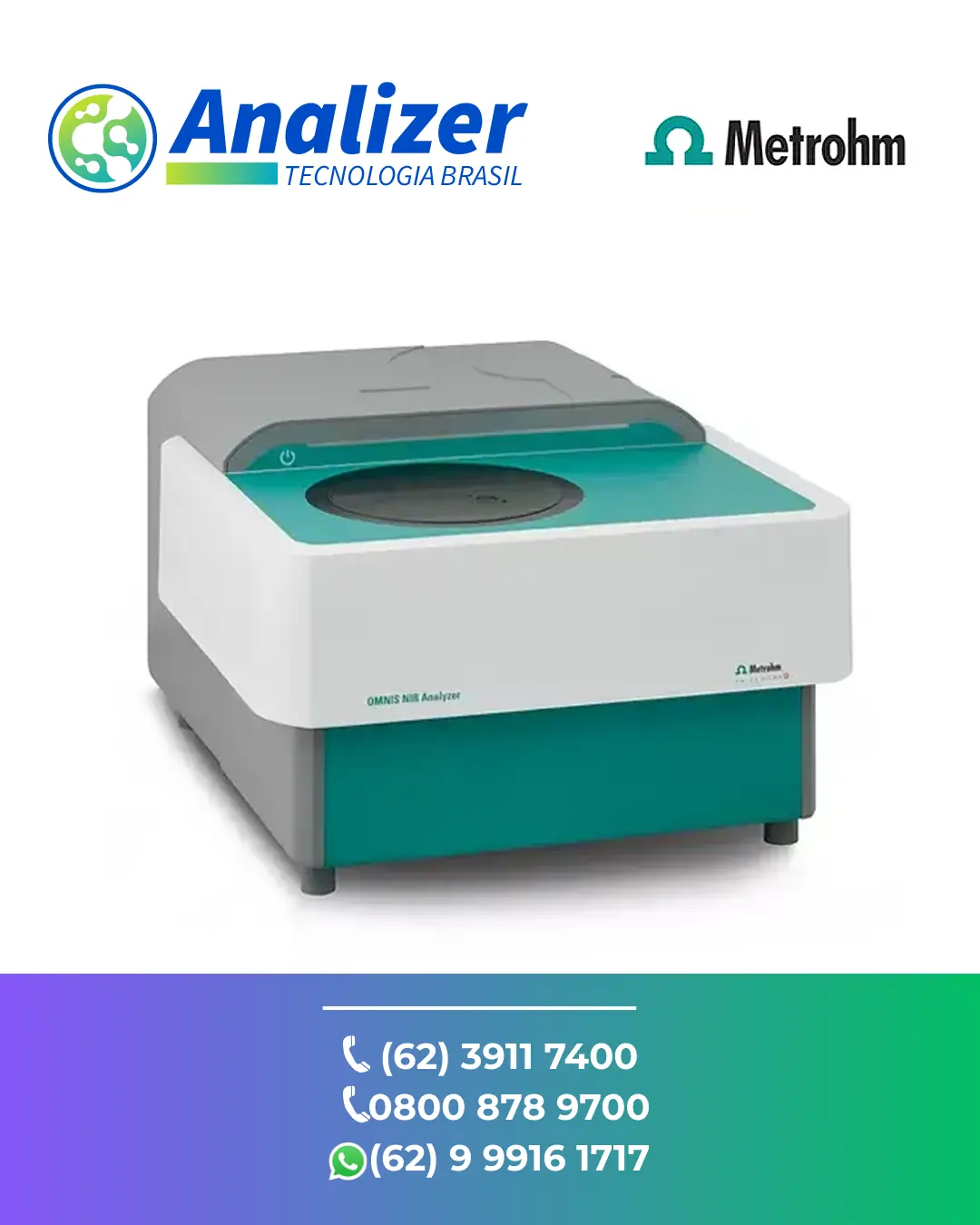 MANUTENÇÃO EM ANALISADOR SÓLIDO OMNIS NIR METROHM BRASIL