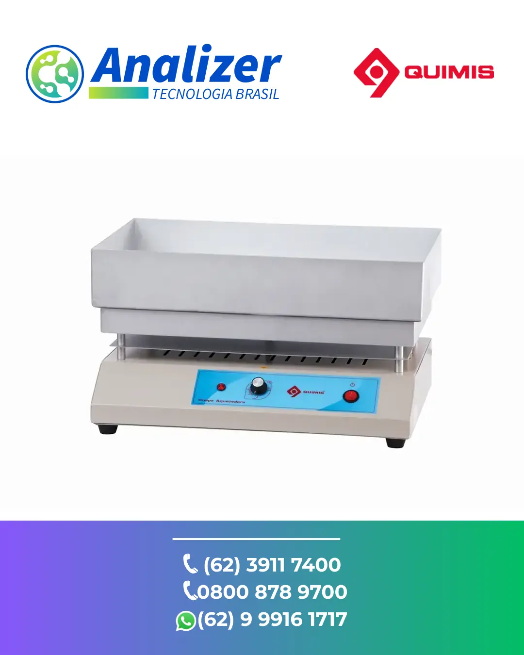 REPARO BANHO DE AREIA Q302 QUIMIS BRASIL