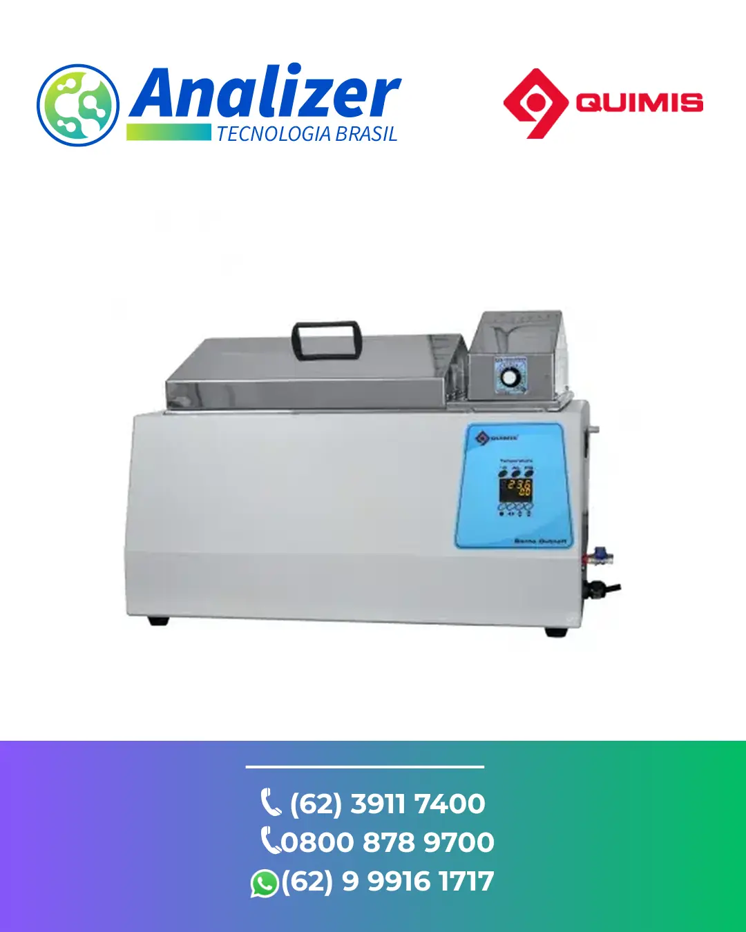 REPARO BANHO DUBNOFF DIGITAL Q226M QUIMIS BRASIL