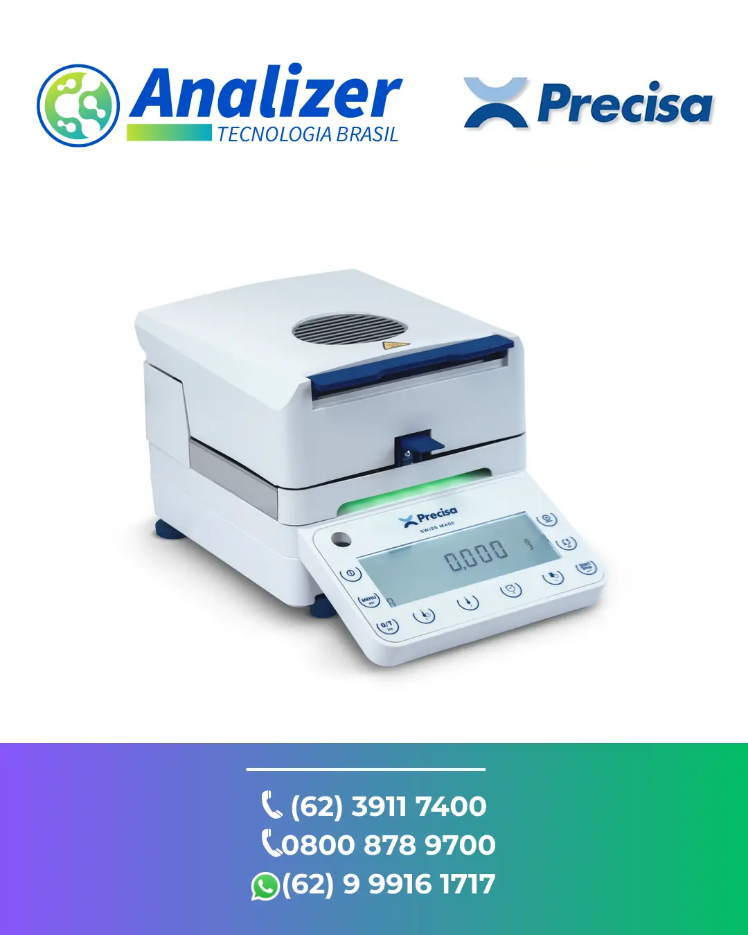 REPARO EM ANALISADOR DE UMIDADE SERIES 530 PRECISA BRASIL