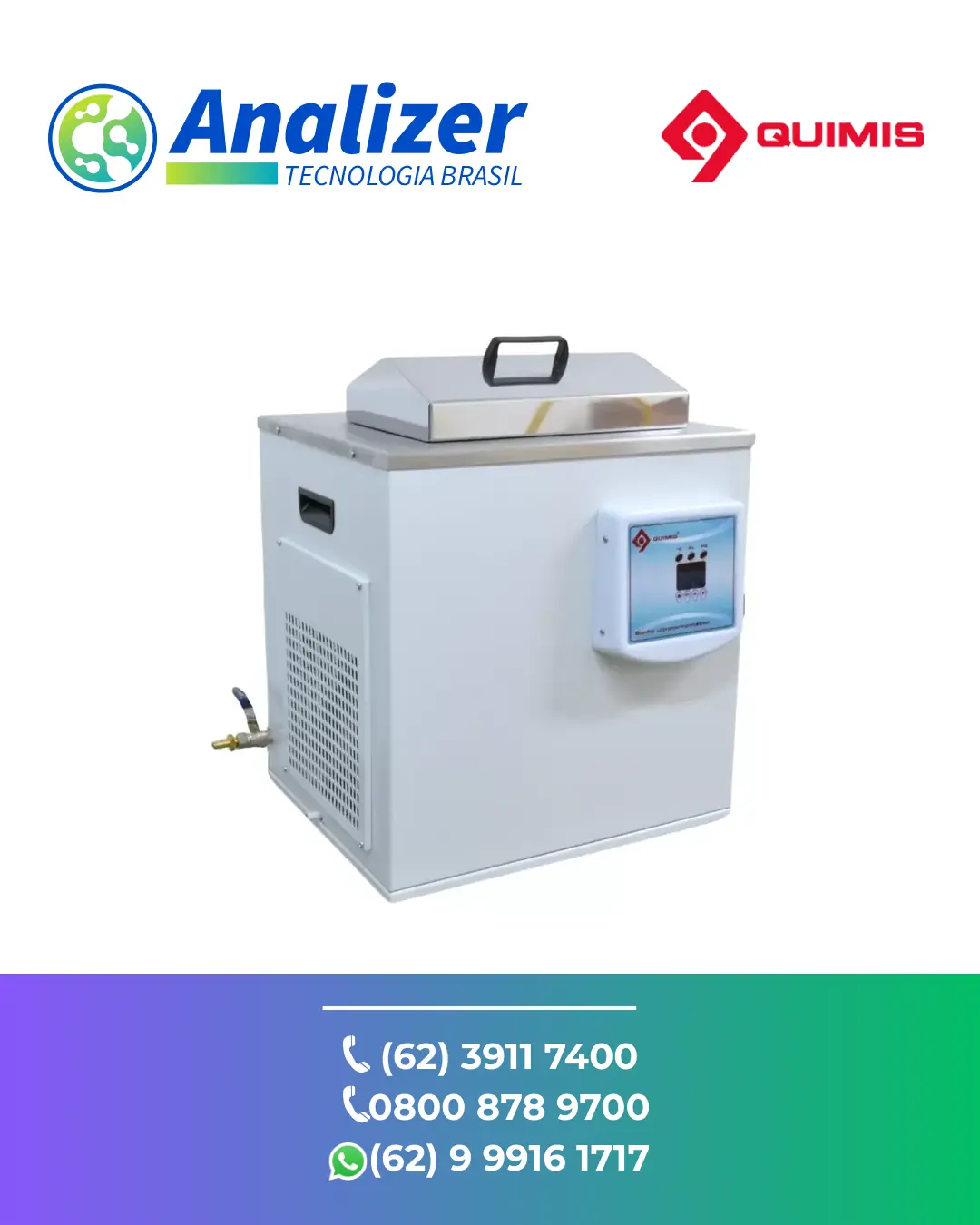 REPARO EM BANHO TERMOSTÁTICO COM CIRCULACAO E REFRIGERACAO 0 A 90°C Q214M BI QUIMIS BRASIL