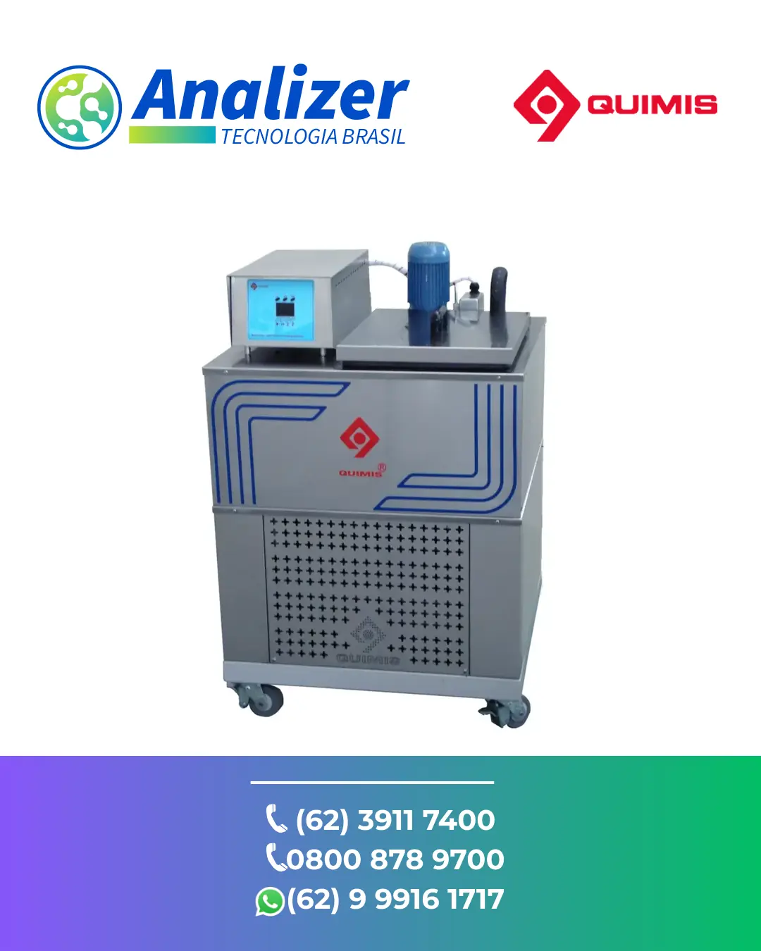 REPARO EM BANHO ULTRATERMOSTÁTICO COM CIRCULADOR 20 A 120°C Q214M3 QUIMIS BRASIL