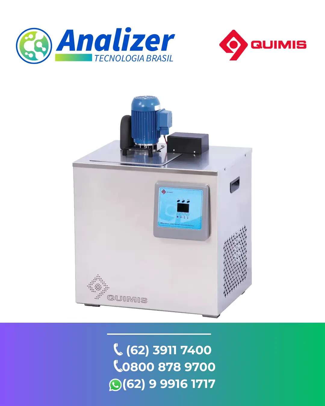 REPARO EM BANHO ULTRATERMOSTÁTICO DIGITAL COM CIRCULACAO 20 A 120°C Q214M QUIMIS BRASIL