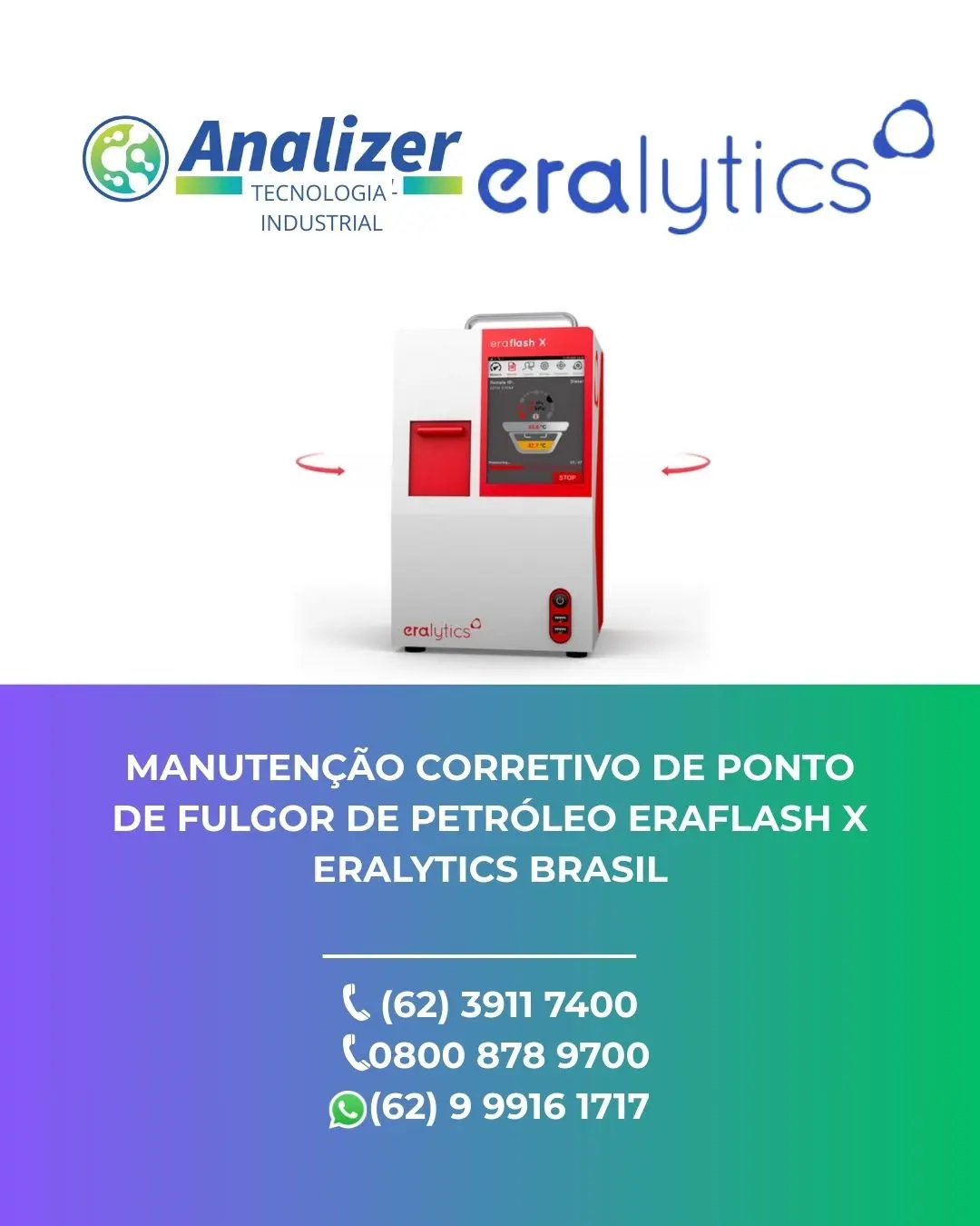 REPARO EM PONTO DE FULGOR DE PETRÓLEO ERAFLASH X ERALYTICS BRASIL