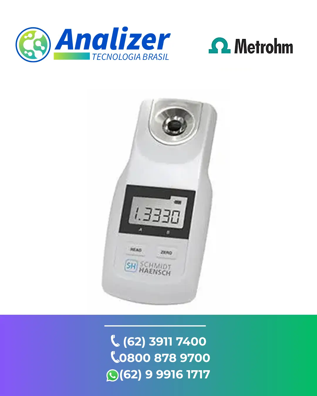 REPARO EM REFRATÔMETRO DIGITAL PORTÁTIL DHR 95 SCHMIDT+HAENSCH BRASIL