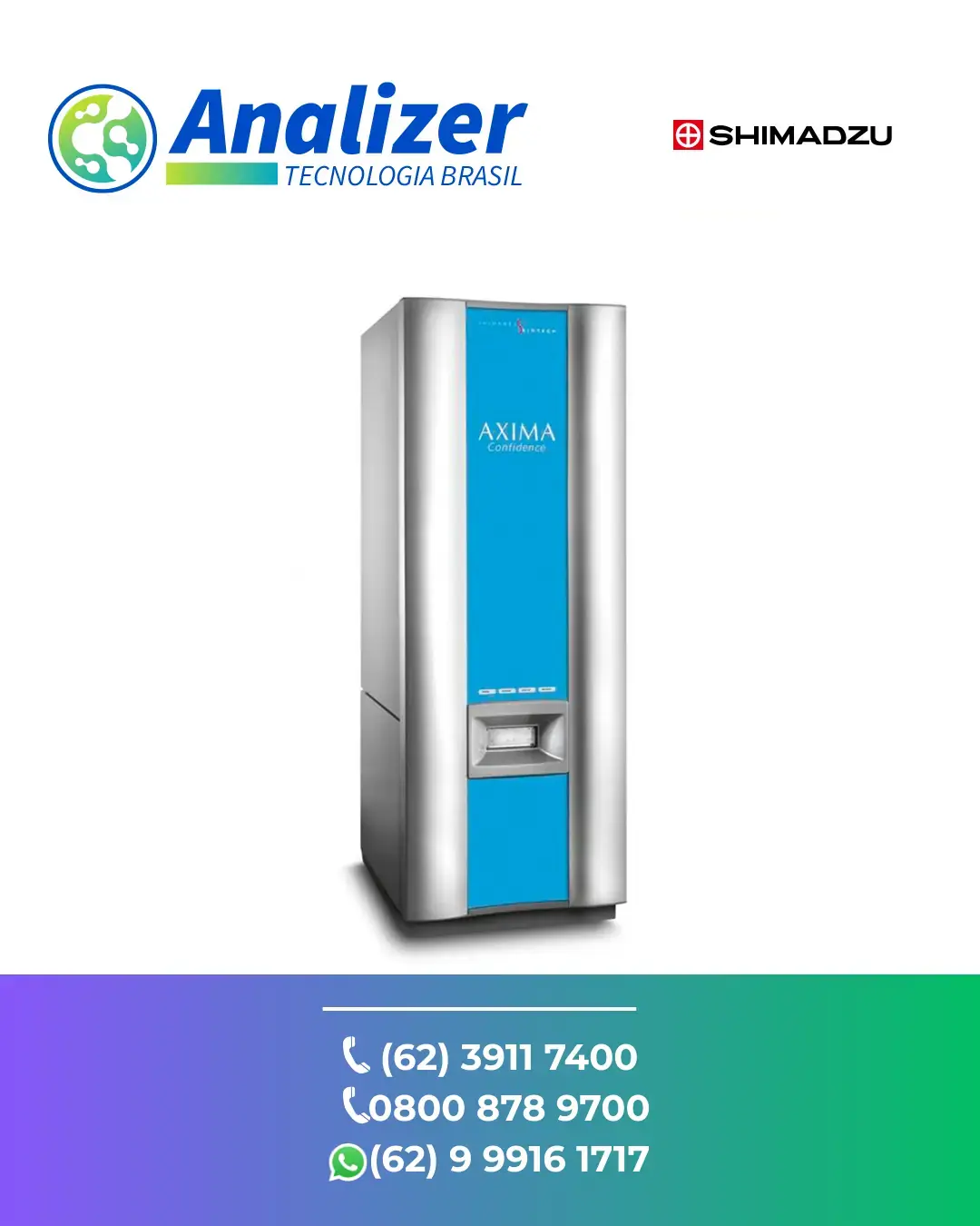 REPARO ESPECTROMETRO DE MASSA AXIMA CONFIDENCE SHIMADZU BRASIL