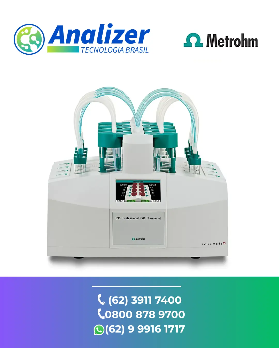 REPARO RANCIMAT 895 PROFESSIONAL PVC THERMOMAT METROHM BRASIL