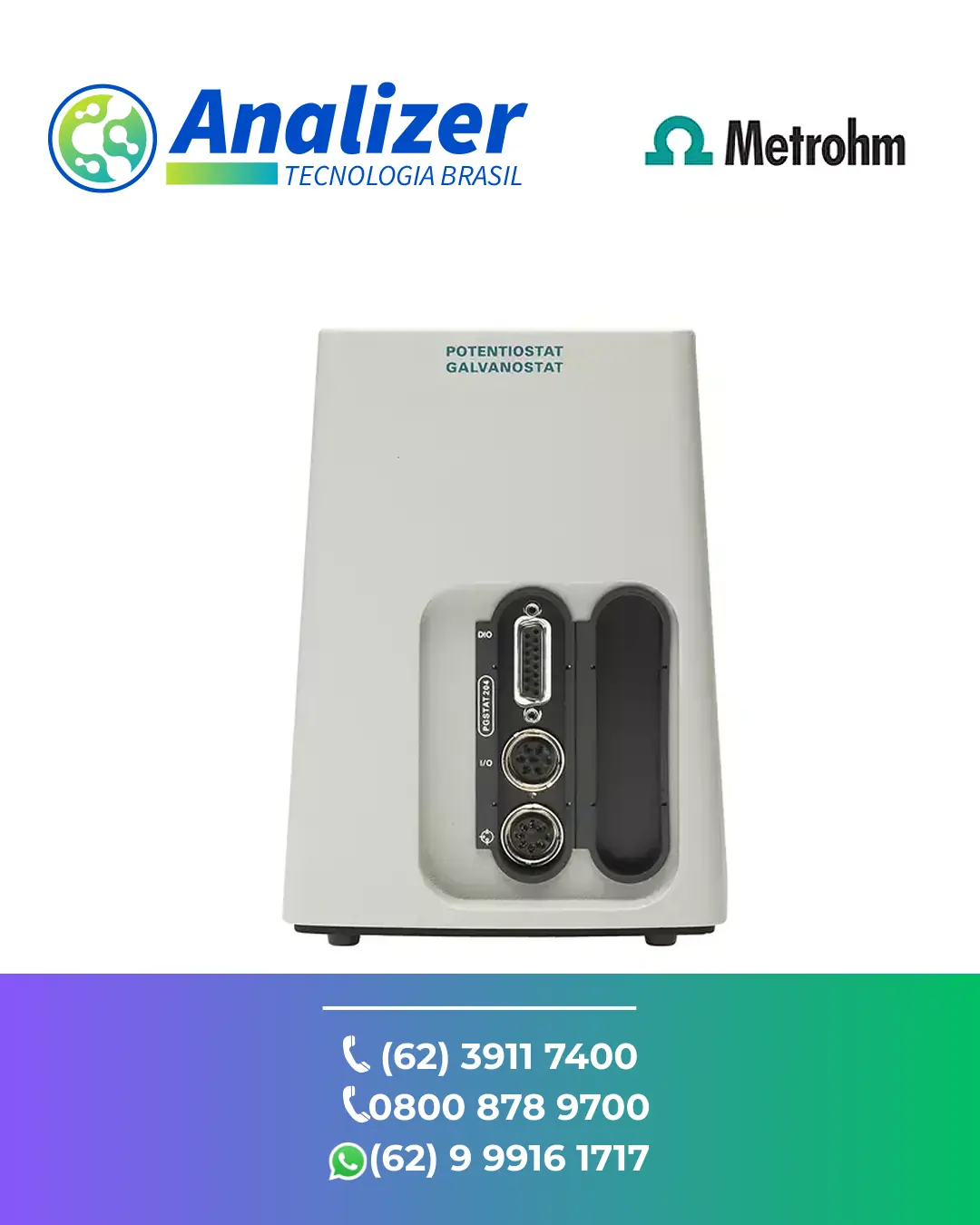 RESTAURAÇÃO POTENCIOSTATO GALVANOSTATO COMPACTO AUTOLAB PGSTAT204 METROHM BRASIL